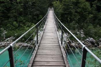 File:Wooden bridge over Soča river.jpg - Wikimedia Commons