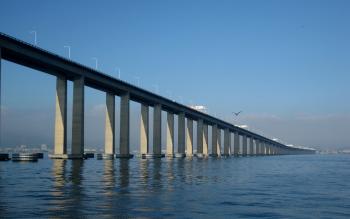 Bridge Constructed on the Sea