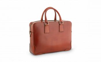 Italian Leather Briefcase with Shoulder Strap
