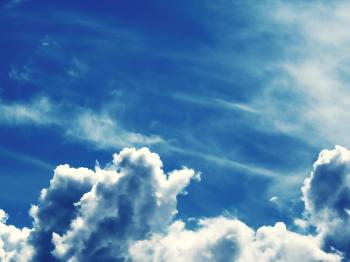 Bright Blue Sky with Fluffy Clouds wallpaper | 1920x1440 | 5063 ...