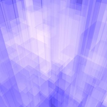 Bright Glowing Blue Glass Background With Artistic Cubes Or Squares