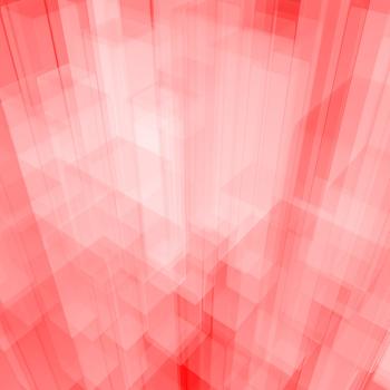 Bright Glowing Pink Glass Background With Artistic Cubes Or Squares