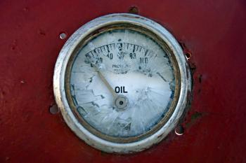 Broken oil meter
