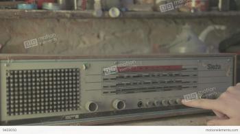 Testing Old Broken Radio - Graded Picture Stock video footage | 9403050