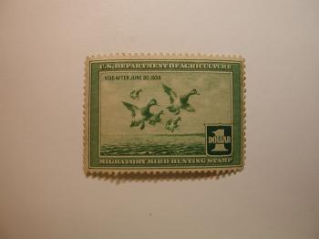 U.S. Stamp Scott #RW4 US Department of Agriculture $1 Migratory Bird ...