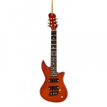 Brown Electric Guitar Ornament - Christmas Store