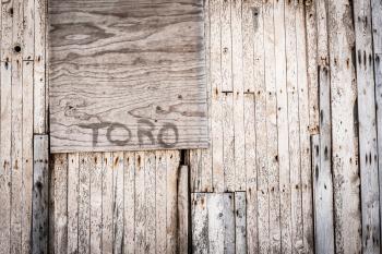 Brown Toro Painted Wooden Wall