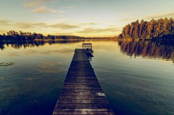 Brown Wooden Dock during Daylight