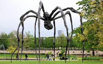 Brown Wooden Spider-formed Statue Photography