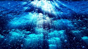 Water FX0326: Underwater ocean waves ripple as bubbles rise (Video ...