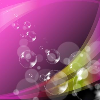 Bubbles Background Means Glimmering Joy Or Creative Bubble