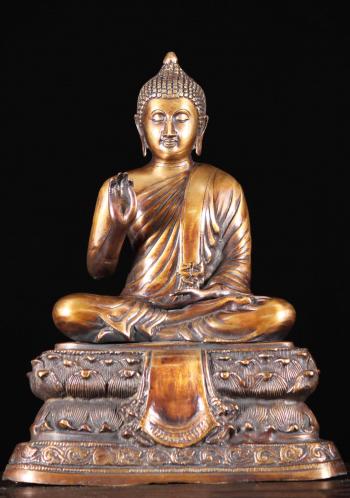 Brass Buddha Statue in the Vitarka Mudra 15" (#89bs176): Hindu Gods ...