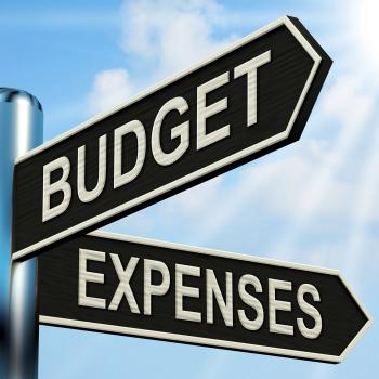 Budget Expenses Signpost Means Business Accounting And Balance
