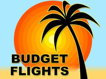 Budget Flights Means Special Offer And Aeroplane