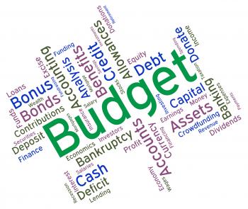 Budget Words Represents Budgets Accounting And Financial