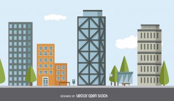 City building illustration - Vector download