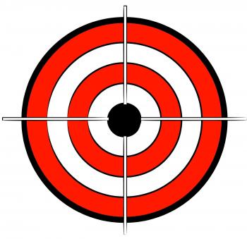 Amazon.com: BULLSEYE TARGET CROSSHAIRS RED BLACK WHITE Vinyl Decal ...
