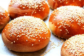 Sesame Seed Brioche Burger Buns | Supper in the Suburbs
