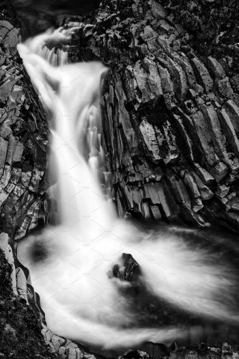 Charcoal Clock Falls ~ Nature Photos ~ Creative Market