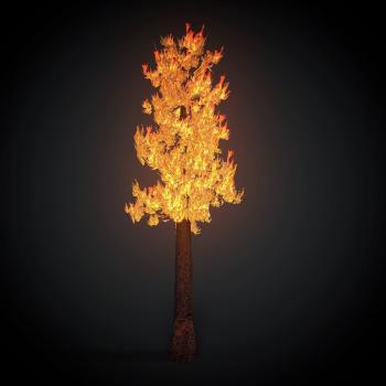 Burning tree big 3D model | CGTrader