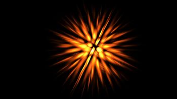 Rays of energy forming a fireball - Burst of fiery red light, rays ...