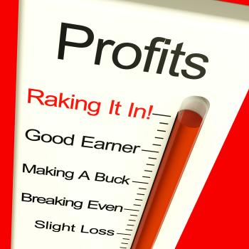 Business Profits Very High Showing Rising Sales And Income