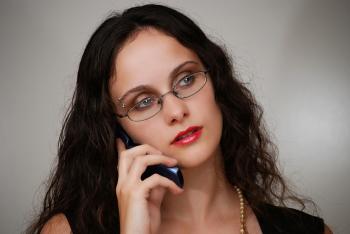 Business woman talking on a phone
