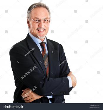 Successful Elder Businessman Isolated On White Stock Photo 97978361 ...