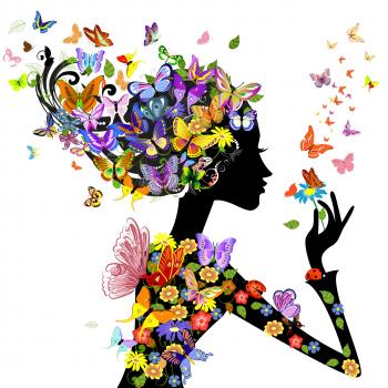 Butterfly Girl Panel – SMALL