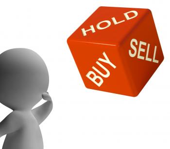 Buy Hold And Sell Dice Represents Stocks Strategy