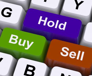 Buy Hold And Sell Keys Represent Market Strategy