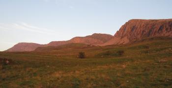 CADAIR IDRIS RANGE FROM PONY PATH EVENING LIGHT 26-7-2013