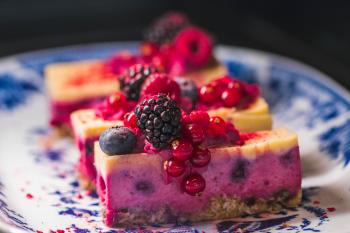 Cake With Berries on Plate