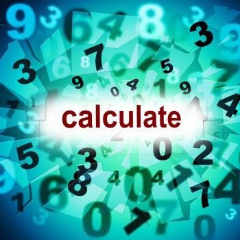 Calculation Mathematics Represents One Two Three And Maths