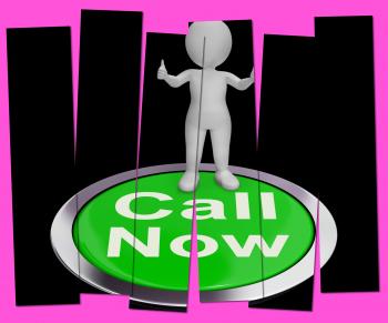 Call Now Pressed Shows Customer Support Helpline