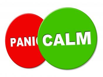 Calm Sign Shows Break Peace And Relaxed