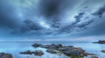 Download Wallpaper 1920x1080 stones, calm, sky, cloudy, emptiness ...