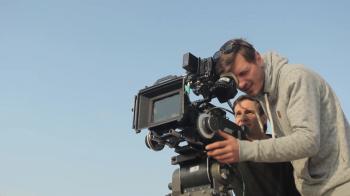 the cameraman and Director filming a movie Stock Video Footage ...