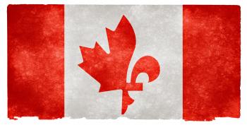 Canada Fusion Grunge Flag