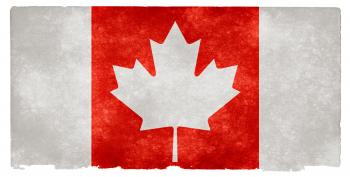 Canada Grunge Flag - Inverted