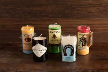 Large Upcycled Glass Bottle Soy Wax Candle (100+hours) - Chicago ...