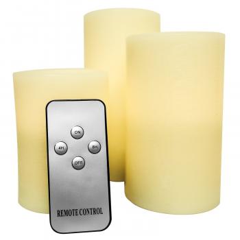 Amazon.com: Genuine Wax Flameless Candle Set - LED Candle Set of 3 ...