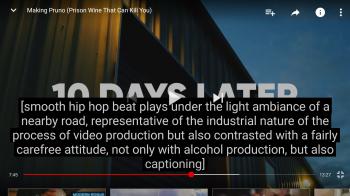 This caption during a silent portion of a video where two guys make ...
