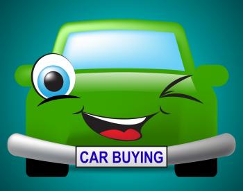 Car Buying Shows Motor Transport And Purchases