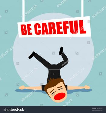 Boys Cartoon Character Be Careful Vectores En Stock 266228750 ...