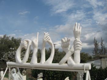 Carved Hands in the Park