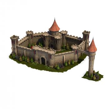 Low Poly Top Down Medieval Castle | Polygrade - Bitgem