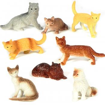 Amazon.com: Assorted Plastic 2" Cat Figure Toys (12): Toys & Games