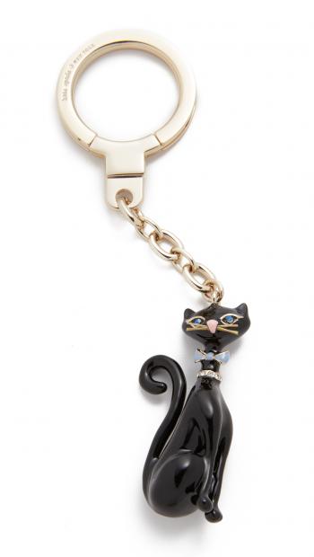 Kate Spade New York Enamel Cat Keychain | SHOPBOP