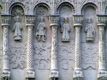 02 The wall of Cathedral of St. Demetrius at Valmidir, Russia.JPG